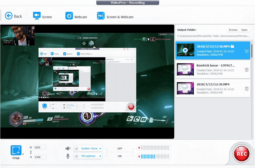VideoProc Screen Recorder