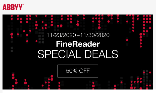 ABBYY FineReader PDF Black Friday Sale