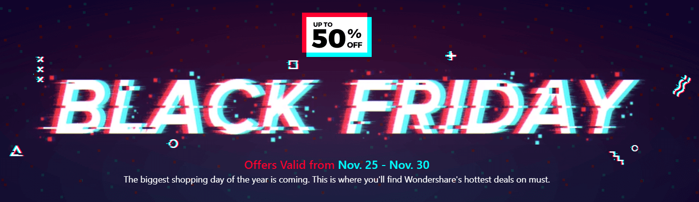 Wondershare Black Friday Sale