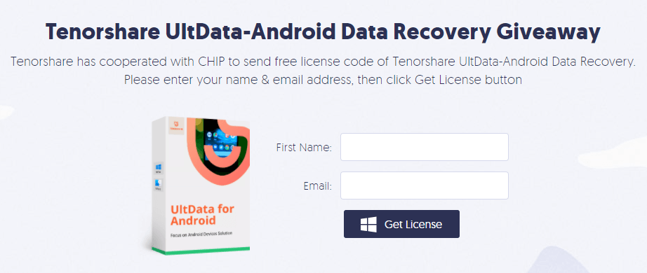 Tenorshare UltData-Android Data giveaway