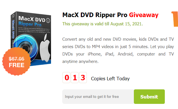 MacX DVD Ripper Pro giveaway