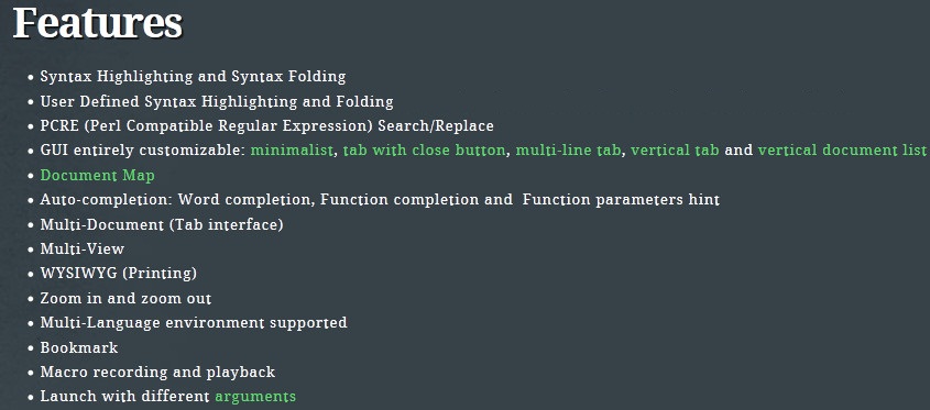Notepad++ Feature