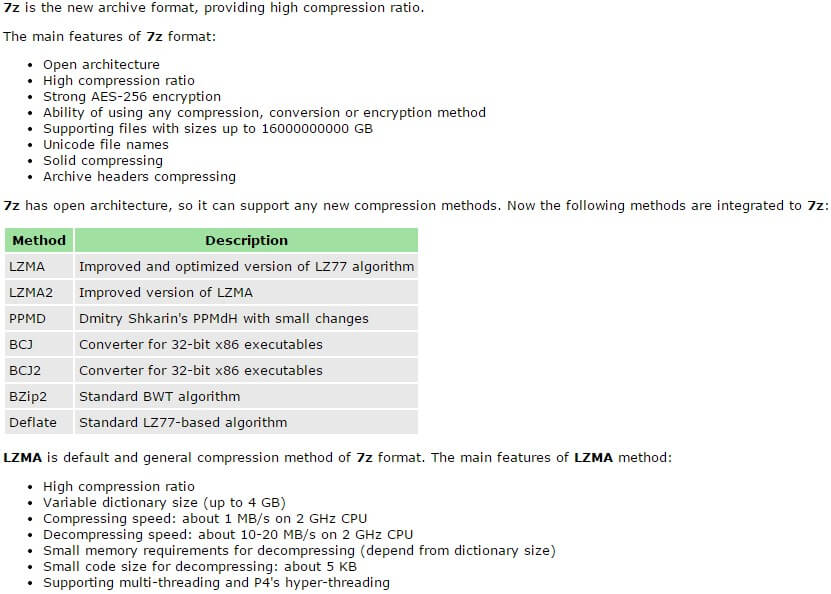 7-Zip Feature