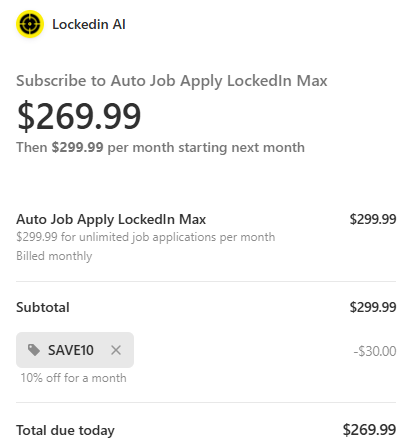 LockedIn AI coupon