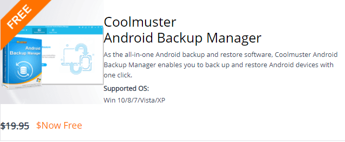 Coolmuster Android Backup Manager giveaway