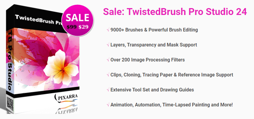 Pixarra TwistedBrush Pro Studio - Save 70% Limited Time Only