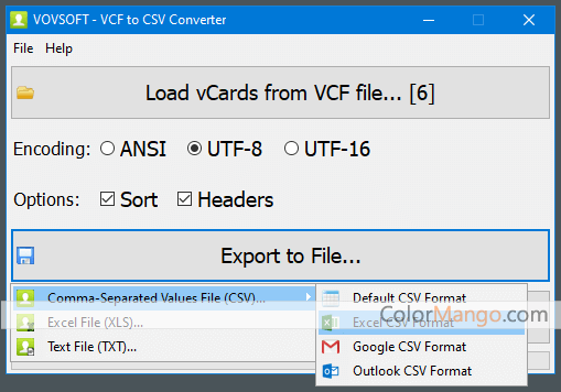 VovSoft CSV to VCF Converter 4.2.0 for mac instal