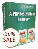 A-PDF Restrictions Remover Up to 70% OFF Volume Discount