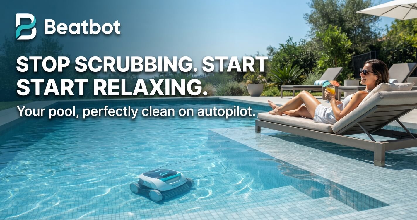Cordless robotic pool cleaning
