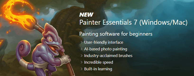 corel painter essentials 5 click scelet