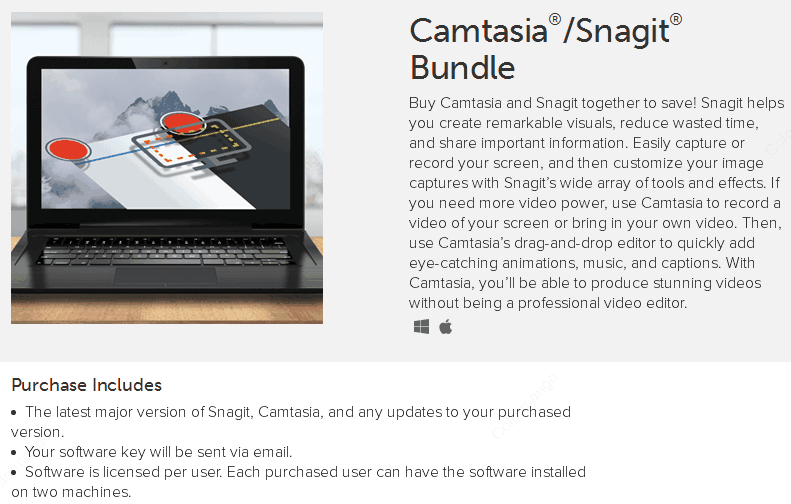 camtasia and snagit