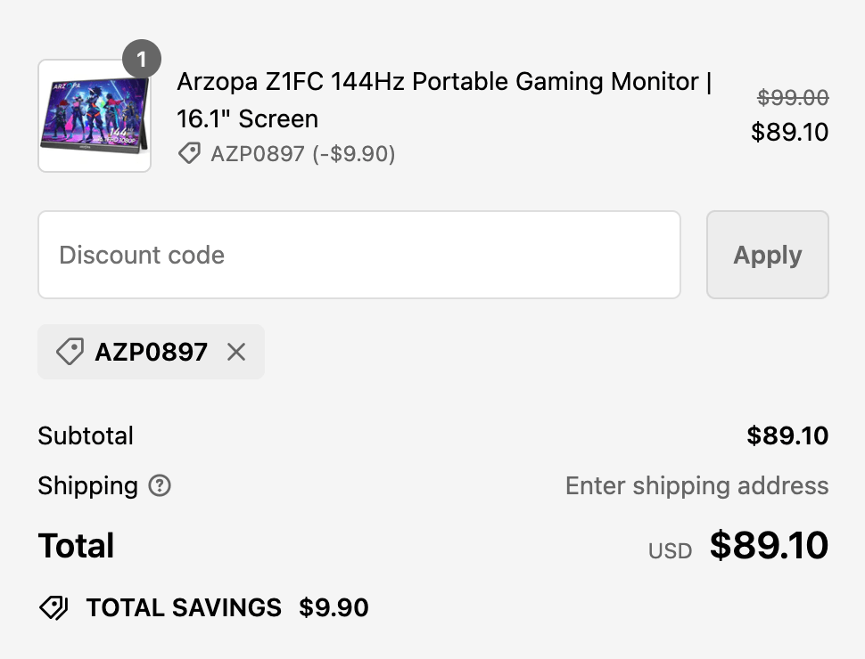 Arzopa Discount