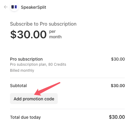 SpeakerSplit Discount