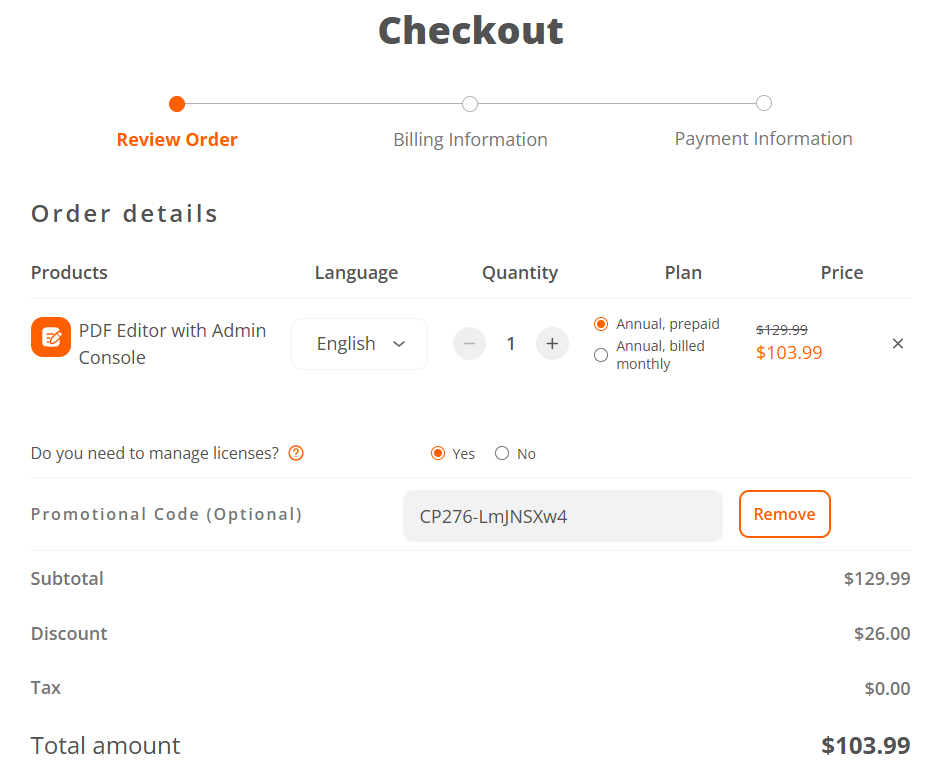 Foxit PDF Editor coupon