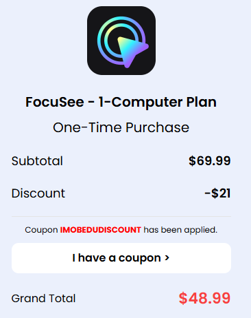 FocuSee coupon
