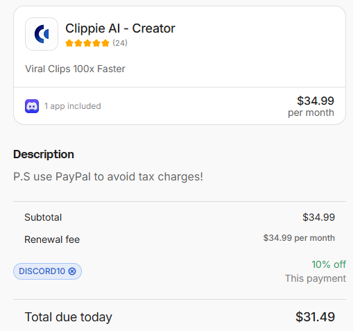 Clippie AI coupon