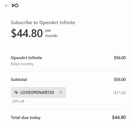 OpenArt AI coupon