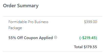 Formidable Forms Discount Coupon