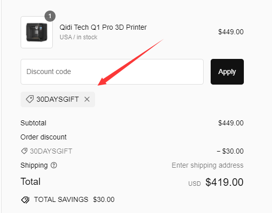 Qidi Tech Discount