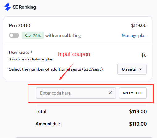 SE Ranking coupon