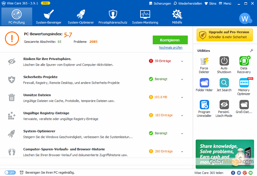 Wise Care 365 Pro 6.6.1.631 download the new
